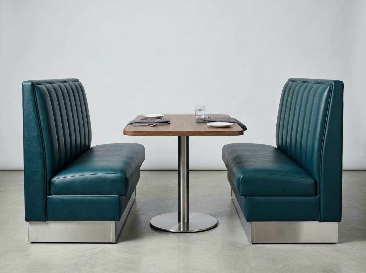 Commercial Dual-Tone Dining Booth & Table Suite - Commercial Kitchen Equipment Mangaluru